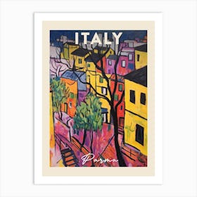 Parma Italy 3 Fauvist Painting Travel Poster Art Print