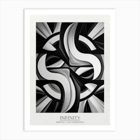 Infinity Abstract Black And White 1 Poster Art Print