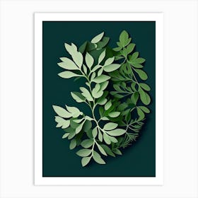 Thyme Leaf Vibrant Inspired Art Print