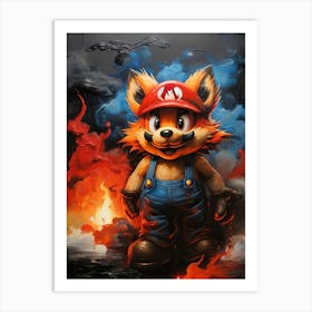 Mario Bros painting Art Print