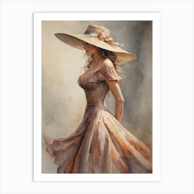 Woman In A Hat Art Print