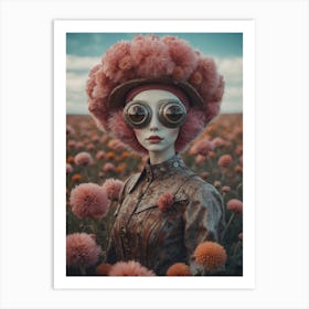 Girl In A Field Art Print Art Print