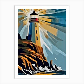 Finding the Way Lighthouse Art Print