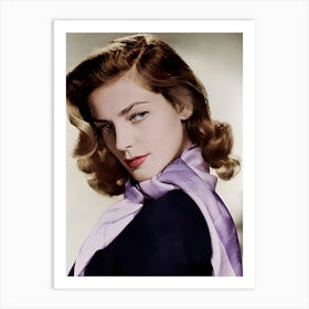 Portrait Of Lauren Bacall, 1950s Art Print