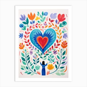 Nature & Patterns Heart Illustration Of A Person 1 Art Print