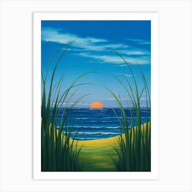 Sunset At The Beach 19 Art Print