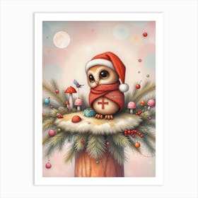 Oliver The Christmas Owl and the Lost Star of Wonder Art Print