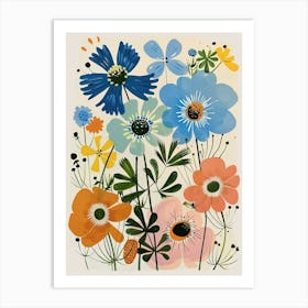 Painted Florals Nigella 3 Art Print