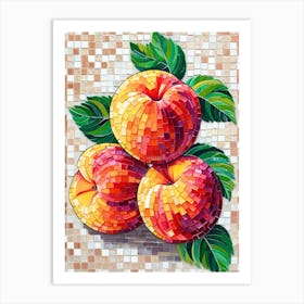 Peach Mosaic 3 Art Print