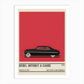 Rebel Without A Cause Car Movie Art Print