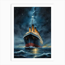 Titanic Beneath the Silent Stars Art Print