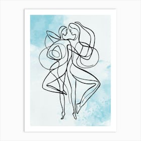 Two Women Dancing Art Print