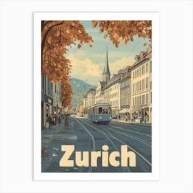 Aihrgdesign A Classic 1960s Travel Poster For Zurich Showcasi E07da122 Dcfa 4791 Bc8f E8aaffd9dd1c 2 Art Print