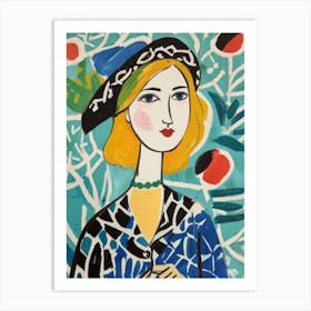 Woman In A Hat 4 Art Print