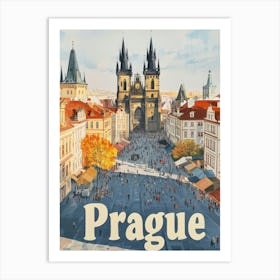 Aihrgdesign A Classic 1960s Travel Poster For Prague Showcasi 6566d660 33f7 4d00 A9da 4dcfec68649c 0 Art Print