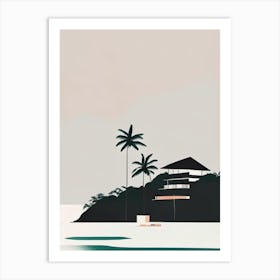 Roatan Island Honduras Simplistic Tropical Destination Art Print