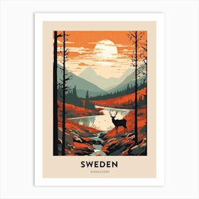 Kungsleden Sweden 2 Vintage Hiking Travel Poster Art Print
