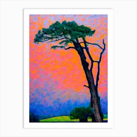 Eastern Cottonwood Tree Cubist Art Print