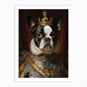 French bulldog king Art Print