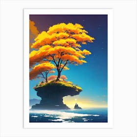 Tree On The Island 1 Art Print