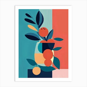 Oranges In A Vase Art Print