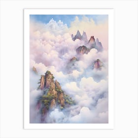 Clouds And Mountains Art Print