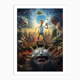 Rick and Morty Movie 4 Art Print