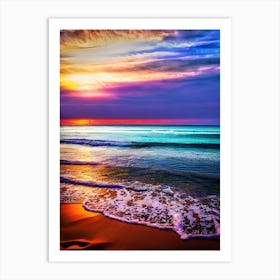 Sunset On The Beach 622 Art Print