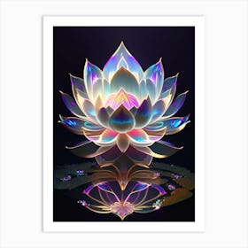 Sacred Lotus Holographic 5 Art Print