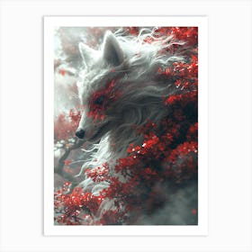 Beautiful Fantasy White Fox 14 Art Print