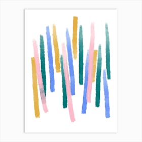 Watercolor Brushstrokes Art Print