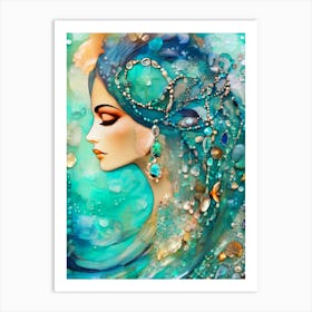 Ocean Tide Mermaid Art Print