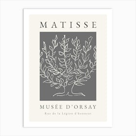 Matisse Grey Tree Print Art Print