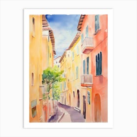 Perugia, Italy Watercolour Streets 2 Art Print
