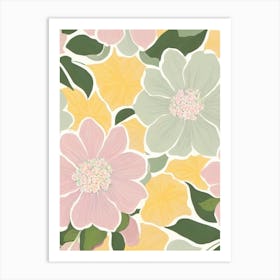 Hydrangea Pastel Floral 2 Flower Art Print