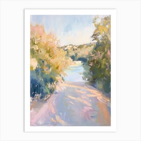 Laguna Gloria Austin Texas Oil Painting 3 Art Print