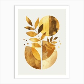 Golden Leaves 50 Art Print