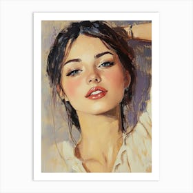 Female Handmade Portrait Art Print