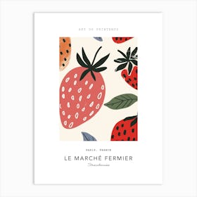 Strawberries Le Marche Fermier Poster 3 Art Print
