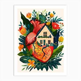 Heart House Illustration Art Print