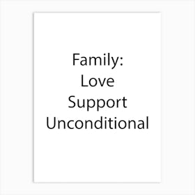 Family Quote 2 Art Print