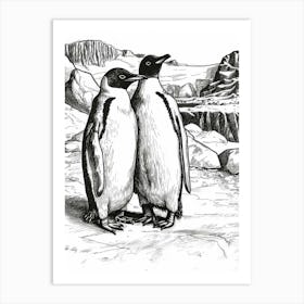Emperor Penguin Exploring Their Environment 3 Art Print