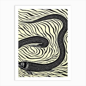 Eel II Linocut Art Print