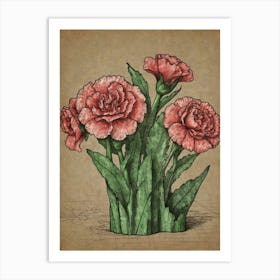 Carnations 1 Art Print