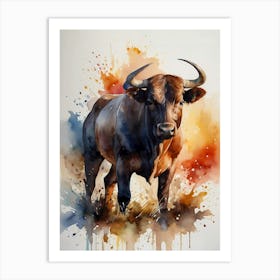 Bull Canvas Print Art Print