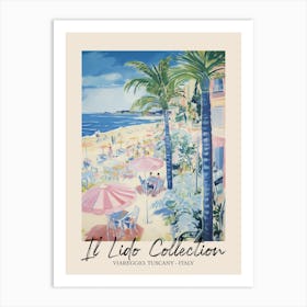 Viareggio, Tuscany   Italy Il Lido Collection Beach Club Poster 2 Art Print