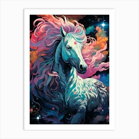 Galaxy Horse Art Print