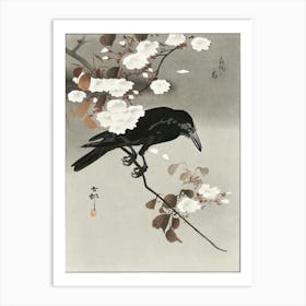 Crow And Cherry Blossom (1930 1975), Ohara Koson Art Print