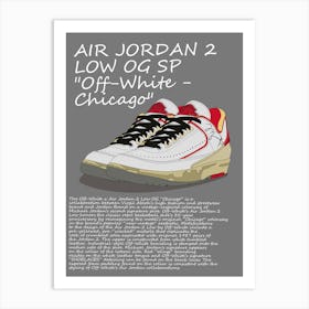 Air Jordan Low Og Sp Off White Chicago Art Print