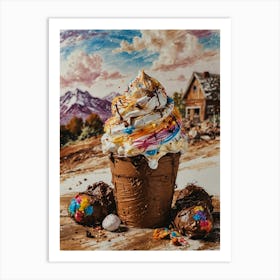 Ice Cream Sundae 25 Art Print